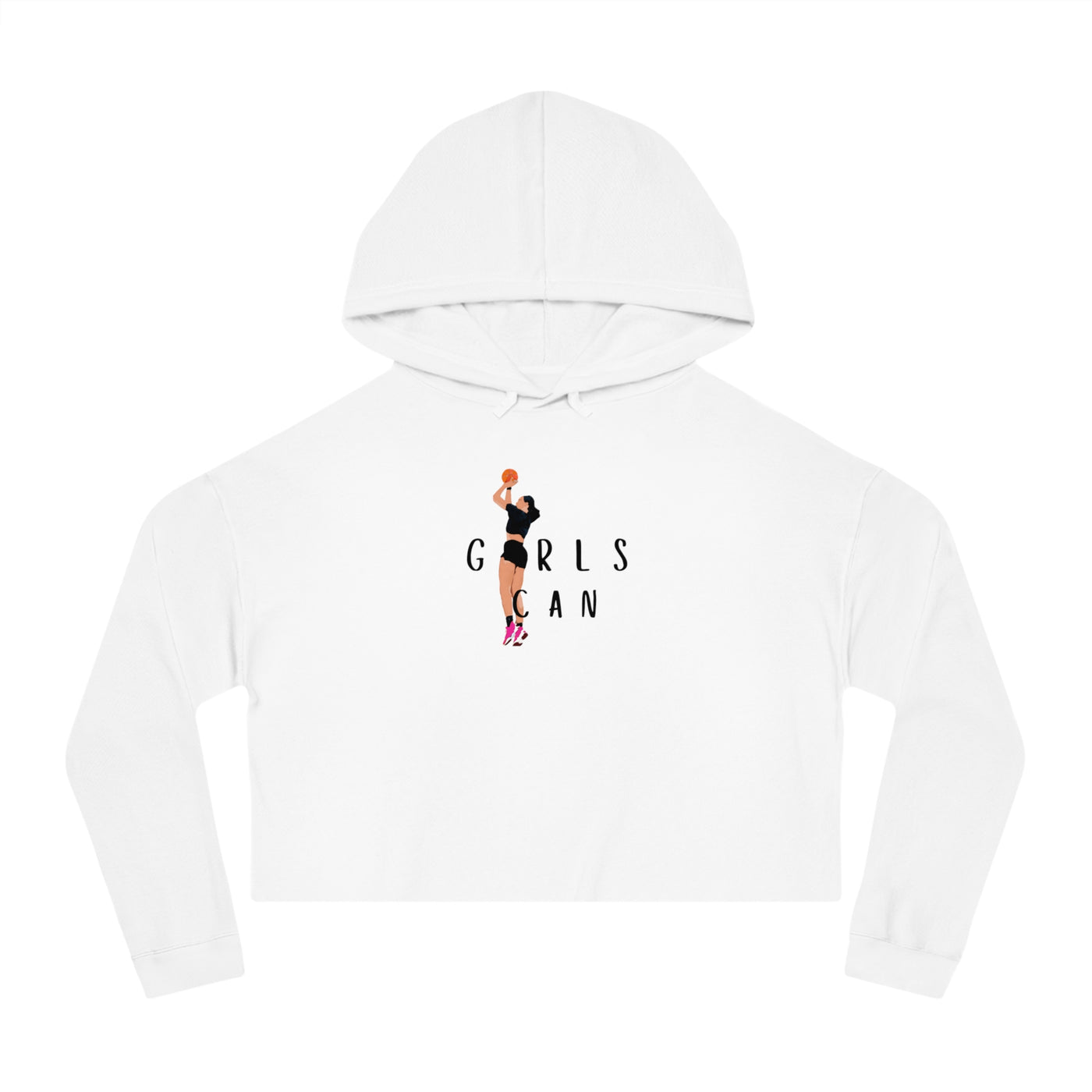 GIRLS CAN - Women’s Cropped Hooded Sweatshirt