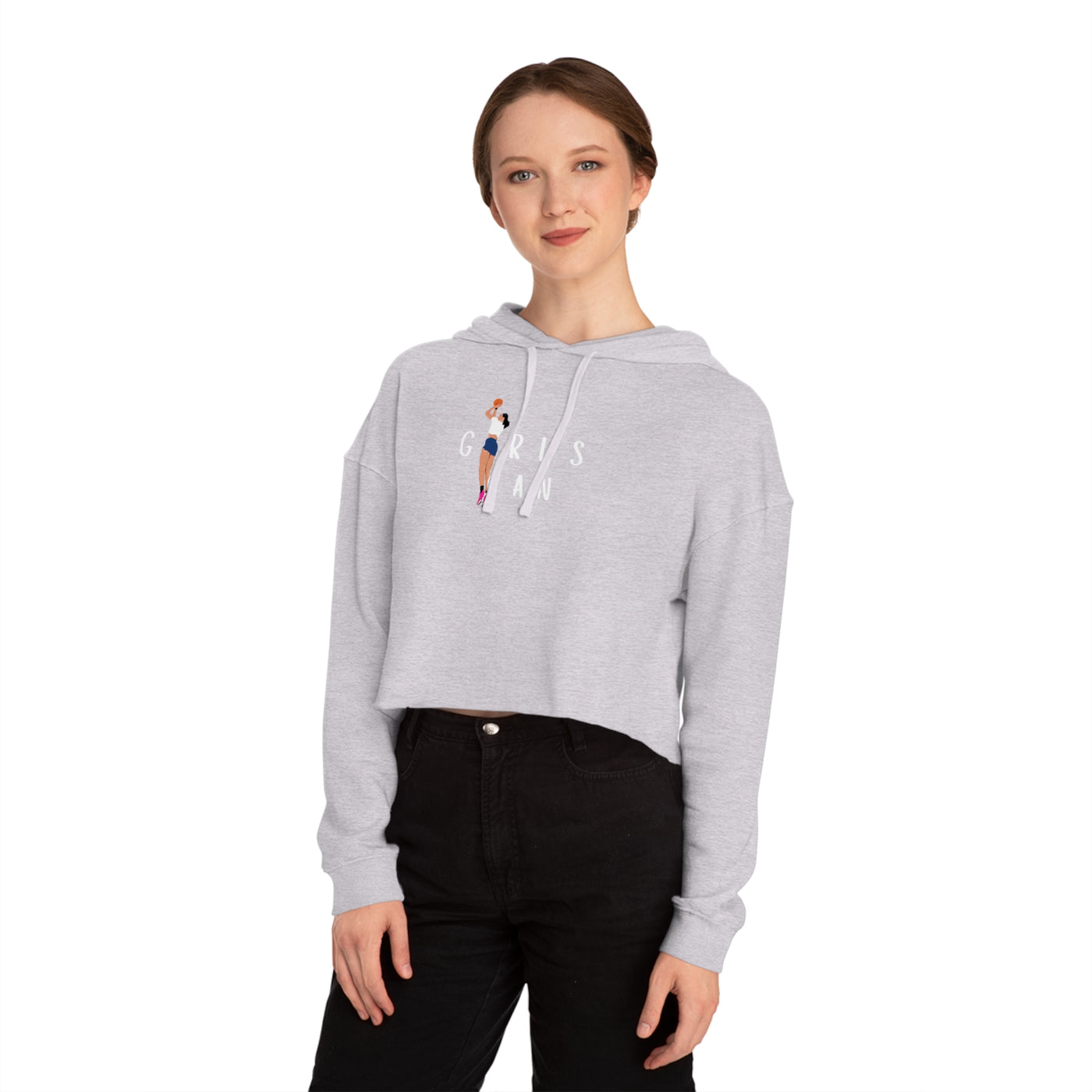 GIRLS CAN - Women’s Cropped Hooded Sweatshirt