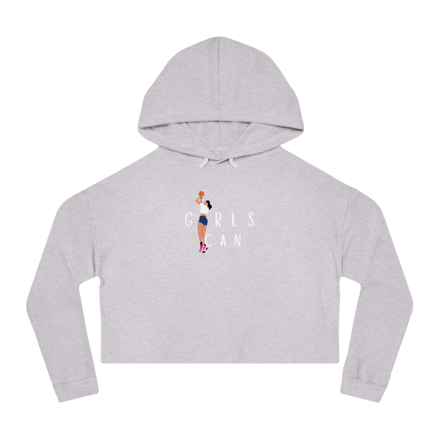 GIRLS CAN - Women’s Cropped Hooded Sweatshirt