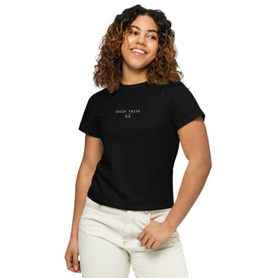 Greek Freak Women's High Waisted Embroidered Tee