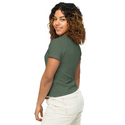 Greek Freak Women's High Waisted Embroidered Tee