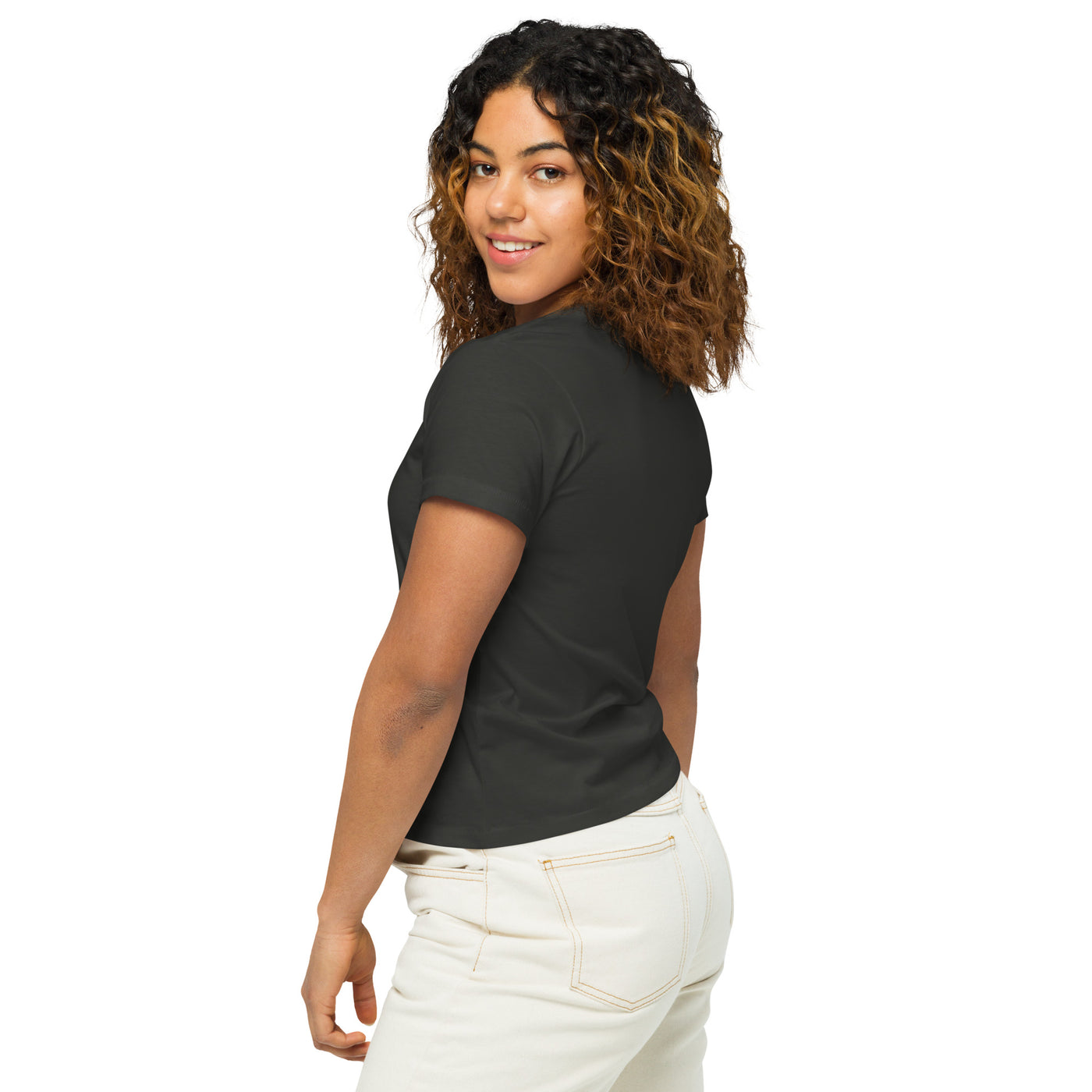 Greek Freak Women's High Waisted Embroidered Tee